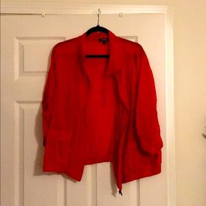Red Zip up top